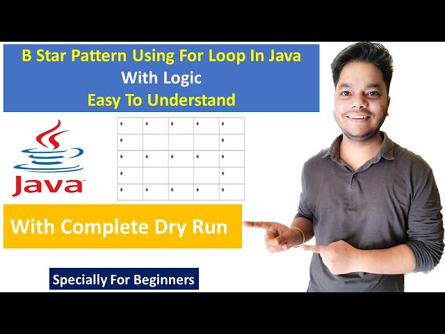 Star Pattern - 19 How to Print B Star Pattern Using for Loop in Java in Visual Studio Code | Dry Run