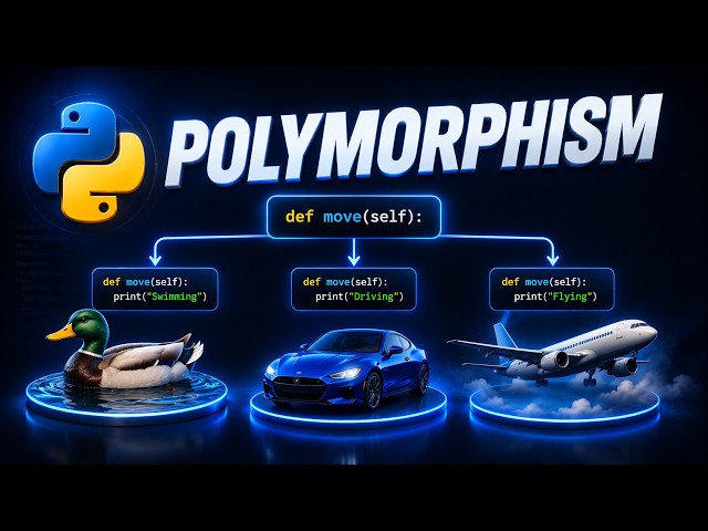 Polymorphism in Python | Method Overriding, Duck Typing & Operator Overloading | OOPs Part 3