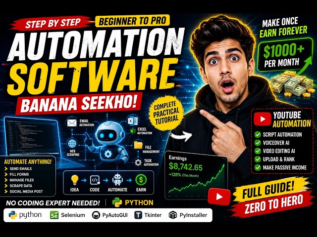 How to Make Automation Software Using Python | Beginner to Pro Guide #automation #youtube