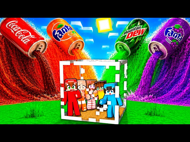 SODA TSUNAMI vs SAFE BUNKER in Minecraft!