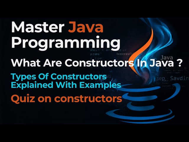 Constructors in Java #javaprogramming #javaforbeginners #javatutorials #java#constructorsinjava 