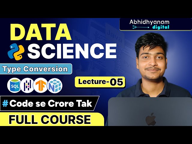 Python type conversion in for data science| Lecture 05 : Abhidhyanam Digital