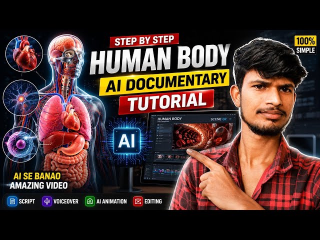 AI se Human body documentary video kese banaye full tutorial / ai se video kese banaye 
