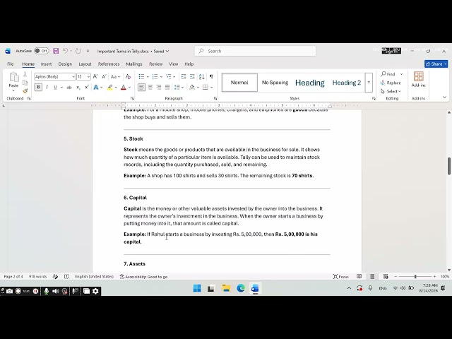 Accounting Terminology Explained | Tally Tutorial for Beginners