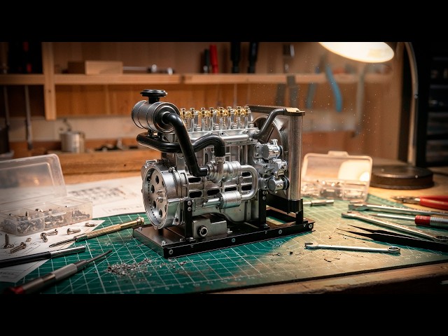 This TINY DIESEL Engine is SO SATISFYING to Assemble (Build & First Run)