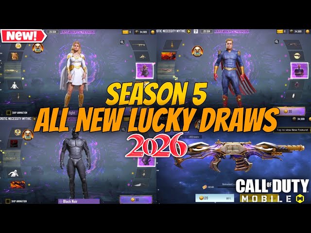 Season 5 All New Upcoming Lucky Draws 2026 | The Boys+Zodiac Armory Series Lucky Draws | CODM Leaks