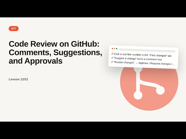 Git & GitHub: Code Review on GitHub: Comments, Suggestions, and Approvals