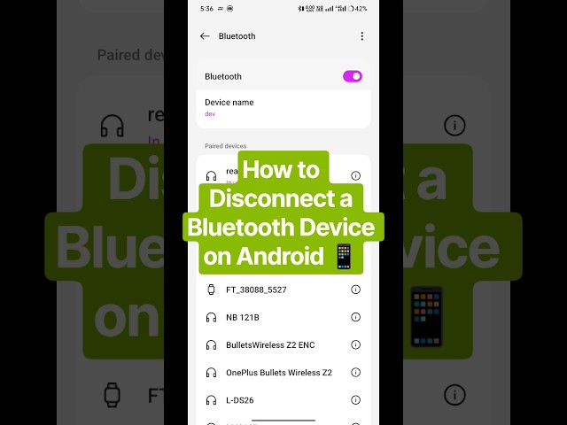 How to Disconnect a Bluetooth Device on Android 📱 | Bluetooth Device Disconnect Settings