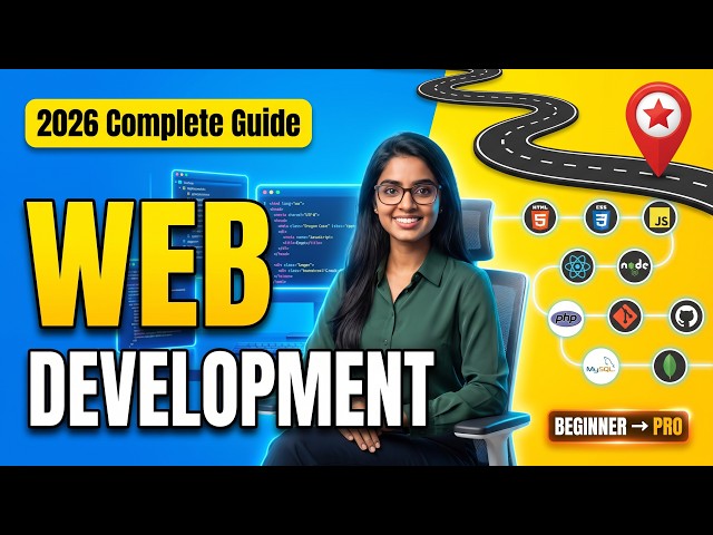 Web Development Complete Roadmap 2026 | HTML, CSS, JavaScript, React, Node.js, PHP & Full Stack