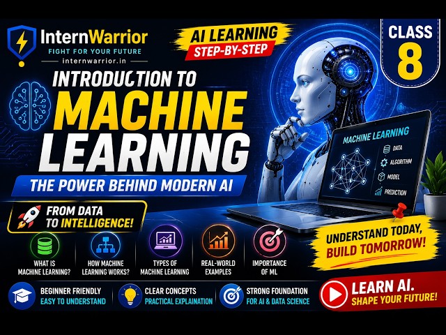 Introduction to Machine Learning 🤖 | How ML Works, Types & Real-World Applications | AI Class #8