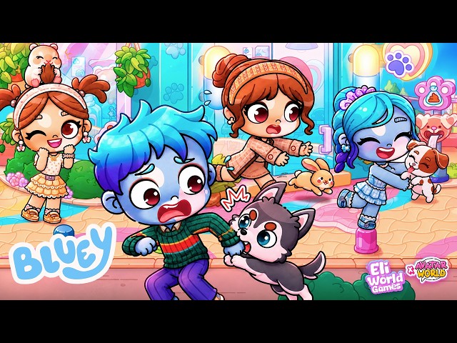 BLUEY AND BINGO ADOPT A SECRET PET! 🐾💙 AVATAR WORLD | JELLYBEAN AVENUE | Stories with Eli