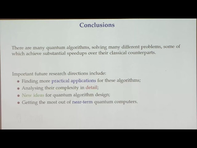 An Overview of Quantum Algorithms