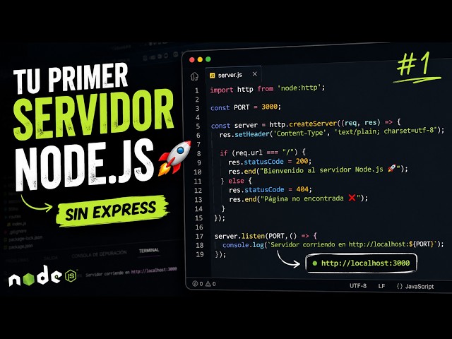 🚀 Aprende Node.js creando tu primer servidor