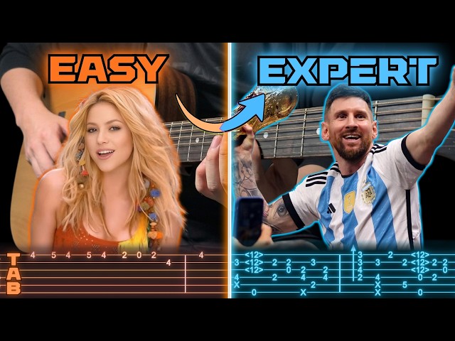 Waka Waka - Shakira | Easy to Expert [Fingerstyle Guitar]