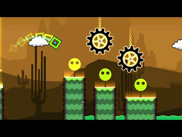 Playing geometry dash sub zero press start