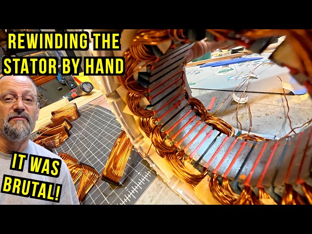 Making A Custom Generator, Part 2. Rewinding The Stator.
