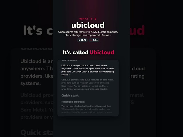 Ubicloud: Run an AWS-style cloud on your own bare-metal servers
