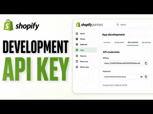 How to Get a Shopify App Development API Key (Developer Tutorial)