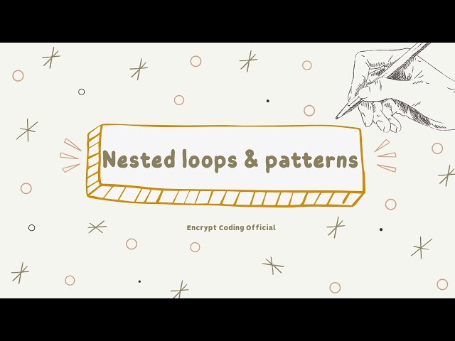 Nested loops & patterns in JAVA