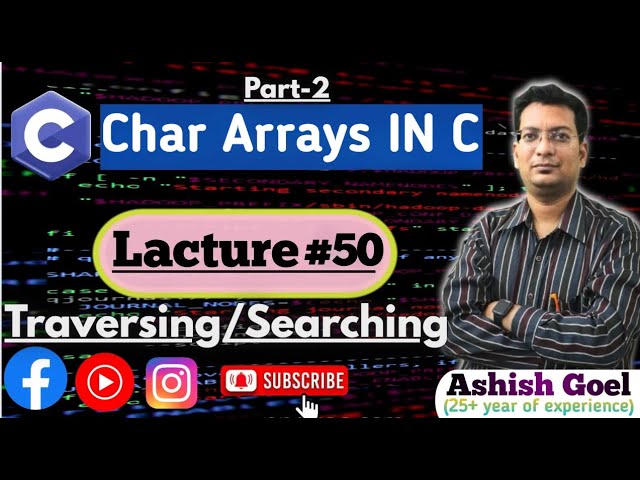 C_50 | Char Arrays in C | Part-2 | #array #chararray #coding #cprogramming #coding #example