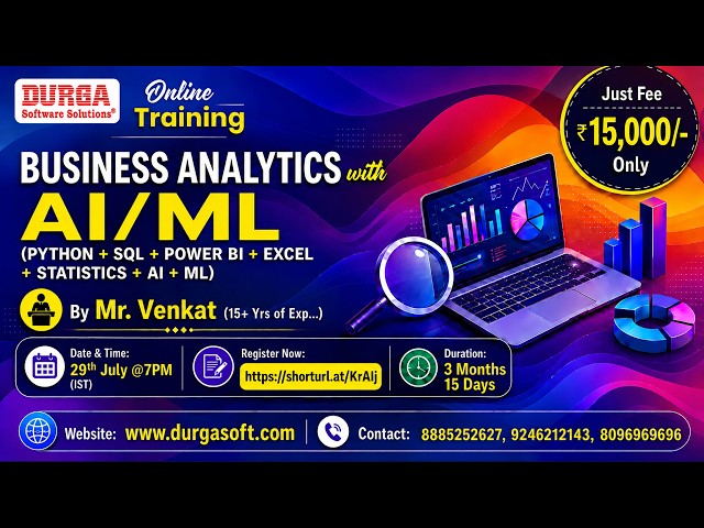 BUSINESS ANALYTICS with AI/ML Online Training @ DURGASOFT