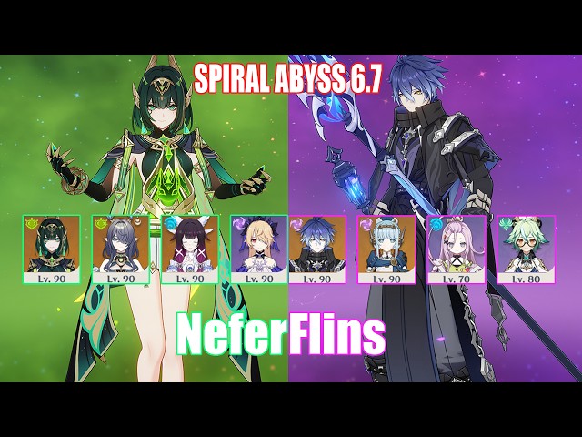 C0 Nefer & C0 Flins | Spiral Abyss 6.7 | Genshin Impact