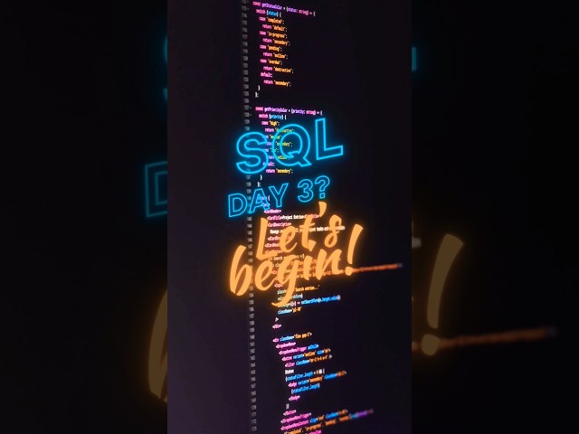SQL Day 3 | WHERE Clause – Filter Data #SQLDay3 #SQLBasics #WhereClause #LearnSQL #SQLForBeginners