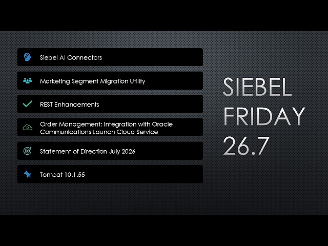 Siebel Friday 26.7 - It's a Kind of Magic