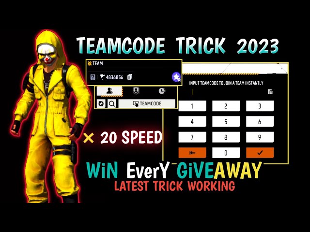 Teamcode Trick of free fire - Win Any Giveaway By Teamcode - secret trick - Free Fire Teamcode