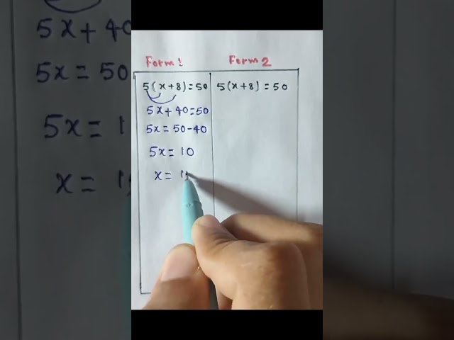 HELP WITH MATH? Equations 2 ways to solve.#mathhelp #math #matematicas #homework #tutoria #kumon