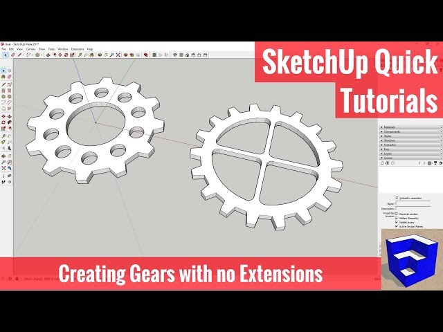 Creating Gears in SketchUp without Plugins - SketchUp Quick Tutorials