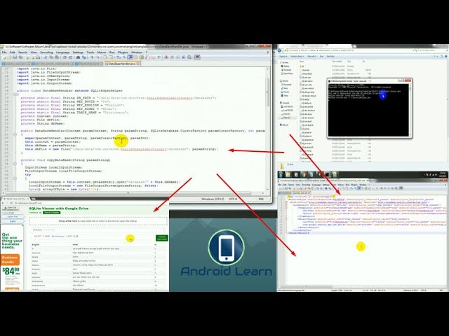 How to get android app full source code & SqLite Database
