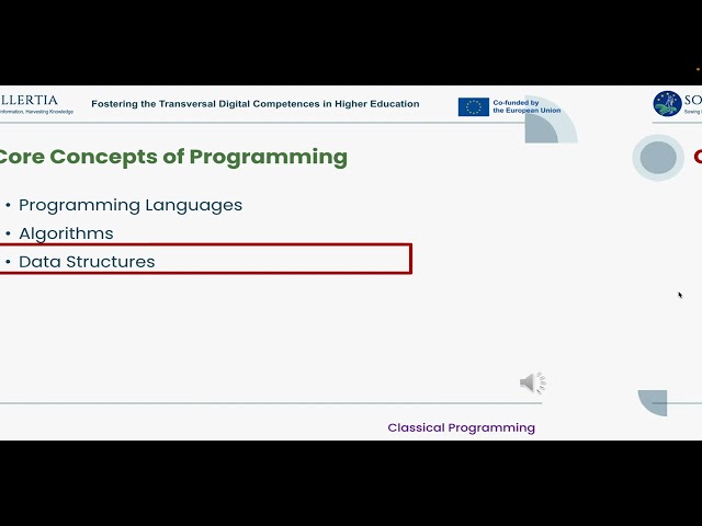 FTDCHE M3-10. Classical programming