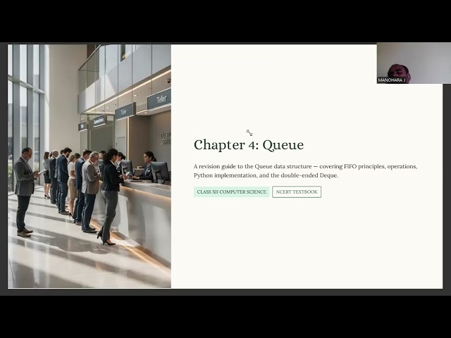 Com Sc Stack& Queue Online Class for 2nd PUC, by Manohara J- Part-2