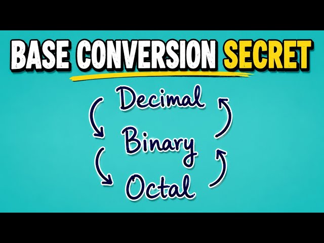 BASE CONVERSION SECRET | Decimal ↔ Binary ↔ Octal