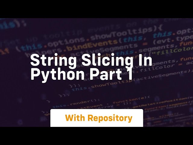 string slicing in python part 1