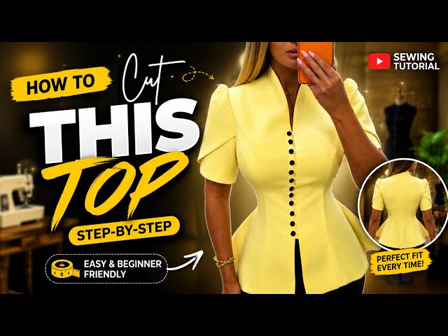 HOW TO CUT THIS BEAUTIFUL TOP WITH BUILDUP NECKLINE 