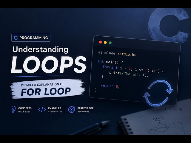 Loops in C Explained | For Loop Made Easy for Beginners