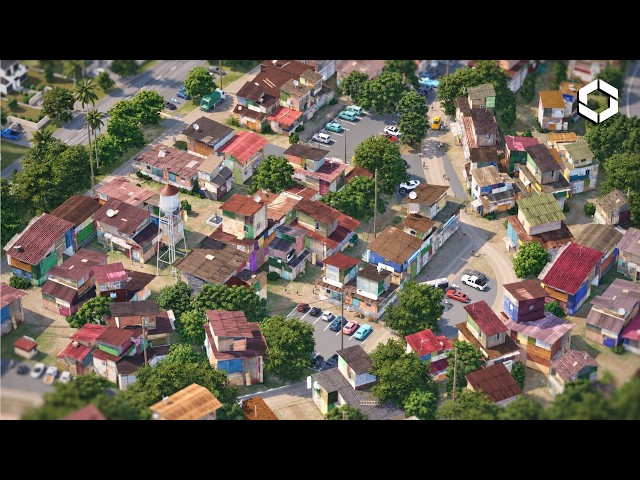 Building a Hidden Neighbourhood Under a Highway – Cities Skylines 2