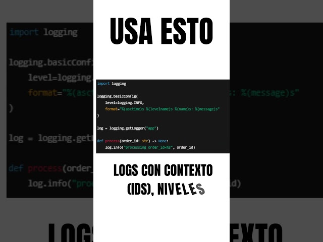 Deja de usar print() en Python ❌ Usa logging como un PRO #programming #python