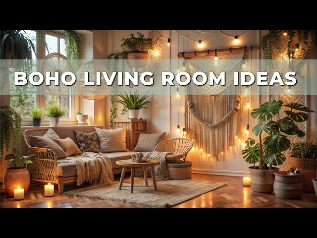 "Boho Living Room Ideas 🌿✨ | Stunning & Cozy Bohemian Decor Inspiration!"