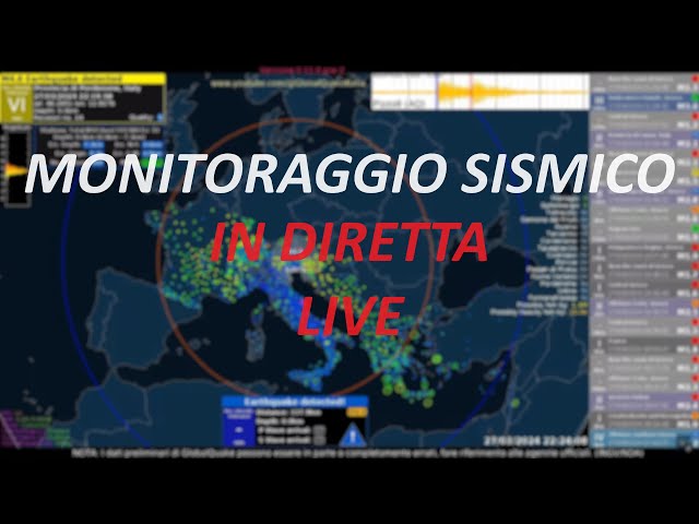 Monitoraggio sismico Live - Real Time Mediterranean Earthquake Monitoring
