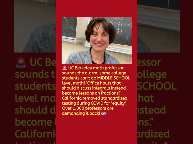 UC Berkeley Professor Warns of Serious Math Skills Gap 🇺🇸
