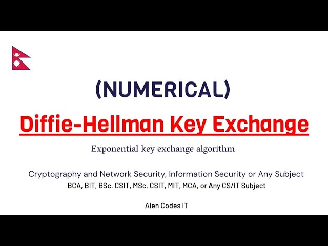 Diffie-Hellman Key Exchange Algorithm | Exponential Key Exchange | Cryptography & Network Security