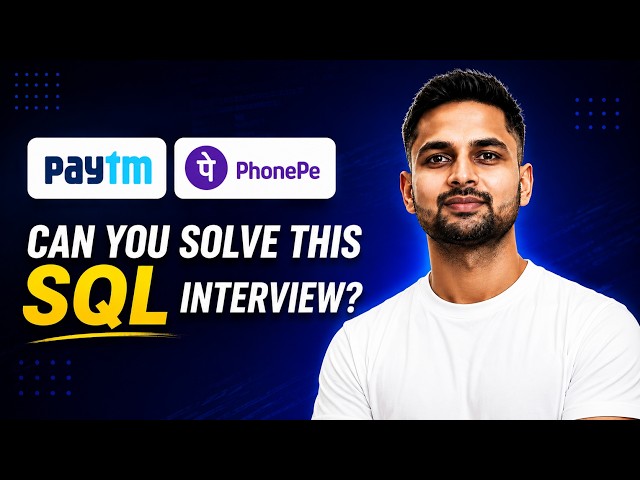 Can You Solve This SQL Interview Question?|Paytm & Phonepe