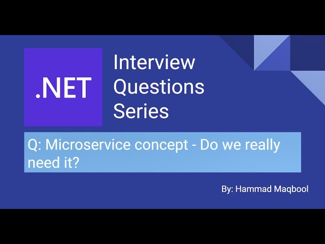 Microservices in C# NET | What is it and When to use it?