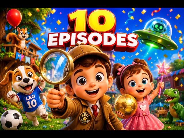 Detective Leo’s Mega Mystery Collection! 🧩🔍 | Episodes 1-10 Full Movie | 3D Cartoon for Kids