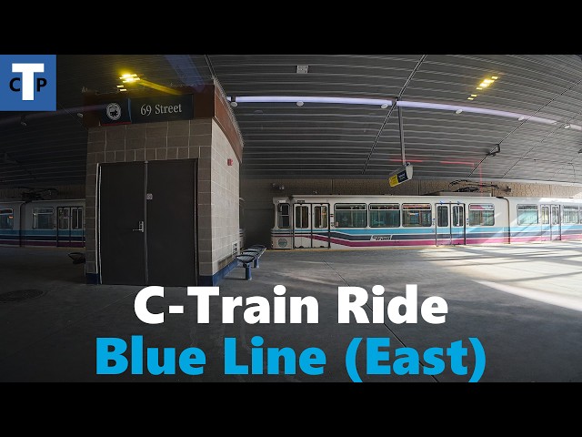 A Ride on Calgary C-Train's Blue Line! (69th Street to Saddletowne)
