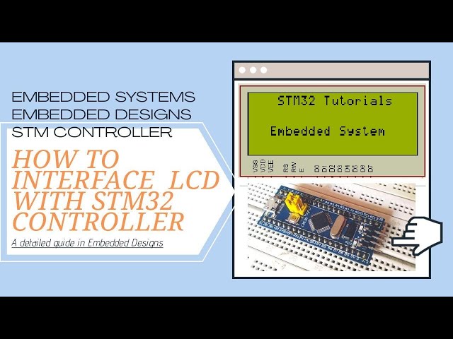 How to interface LCD with STM controller!!!! 8 bit mode | STM32 | Simulation