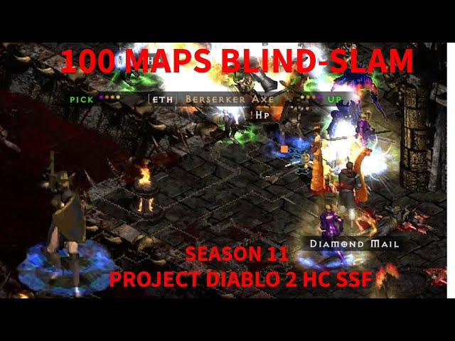 I Ran 100 Maps And Blind-Slammed The Drops In Project Diablo 2 HCSSF - Lightning Strike Zon S11